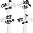 24Pcs 2026 Graduation Centerpieces Sticks Silver and Black, Class of 2026 Graduation Party Centerpieces Sticks for Tables 2026 Silver and Black 2026 Graduation Table Centerpieces Decorations
