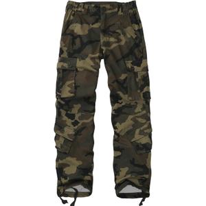 Sobrisah Women Mid-Rise Cargo Pants Heavy Cotton Casual Pants 8 Pockets Regular Fit/Plus Size Military Work Trousers, 20
