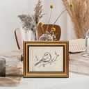 Gold Framed Wall Art Vintage Minimalist Birds Canvas Art Farmhouse Animals Picture Sketch Wall Decor Antique Prints Rustic Paintings Country Artwork for Bedroom Bathroom Living Room 8x10 Inch