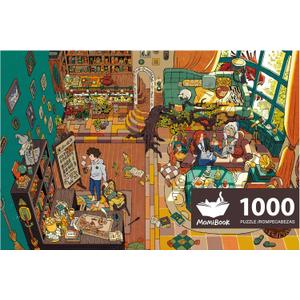 MOMIBOOK 1000 Piece Puzzle for Adults Jigsaw Puzzles of Enchanted Magic House, Touch Film Painting Image Difficult Challenging Hard Impossible Puzzle Unique Funny Party Christmas Birthday Gifts