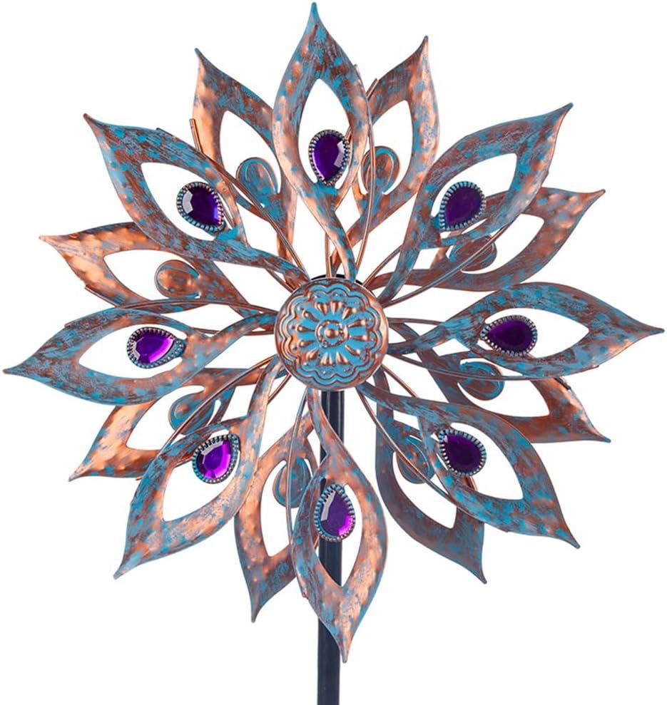 DREAMSOUL Wind Spinners Outdoor, 13.6" Double Kinetic Spinners for Yard and Garden, Metal Wind Spinner Gift for Outdoor Patio Lawn Art Decor