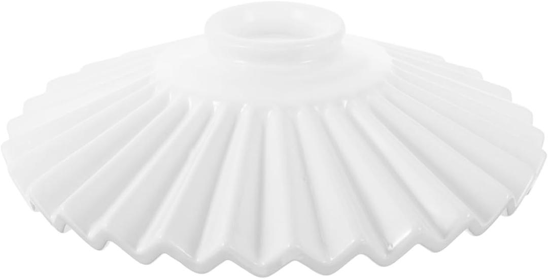 Pleated Lamp Shade, Ceramic Lampshade s for Chandelier Chandelier Household Hanging s Light Ceiling (White)