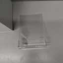 Crtiin 6 Pcs Acrylic Slanted Sign Holder with Business Card Holders Clear Display Stand Flyer Stand with Gift Card Holder for Office Table Advertisement Brochure (4 x 6 Inch,Side Insert)