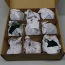 DN DECONATION Christmas Ornament Balls Set of 9, Green Velvet Hanging Ornaments for Christmas Tree, 3.14 Plastic Ball Decorative Ornaments for Home Holiday Party Decor Winter Gifts Indoor Decoration