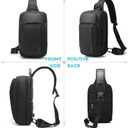 BANGE Sling Bag, Waterproof Shoulder bags with Pad Compartment, Crossbody Backpack for Men