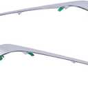 Front Grille Trim Molding Chrome Set Compatible with Nissan Altima 2023 2024 2025 Replace 620759HF0A 620749HF0A Front Bumper Grille Trim Driver and Passenger Side (Silver)