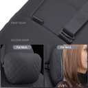 Car Headrest Neck Pillow Fits for BMW X3 X5 Accessories X1 X2 X4 X6 X7 1 2 3 4 5 6 7 Series Car Soft PU Seat Pillow Head Neck RestCushion (Black-Neck Pillow*1)