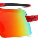 OMEKOL Two Sizes For Adults and Youth Polarized Sunglasses Men Women Outdoor Sport Baseball Glasses UV400 Cycling Eyewear (Ap5)