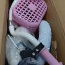 Girls Bike with Basket for Toddlers and Kids Aged 3-14, 12 Inch with Training Wheels, 20 Inch with Kickstand & Rear Rack, Princess Style Bicycle with Doll Seat & Daisy Prints for Gift (Pink & Blue)