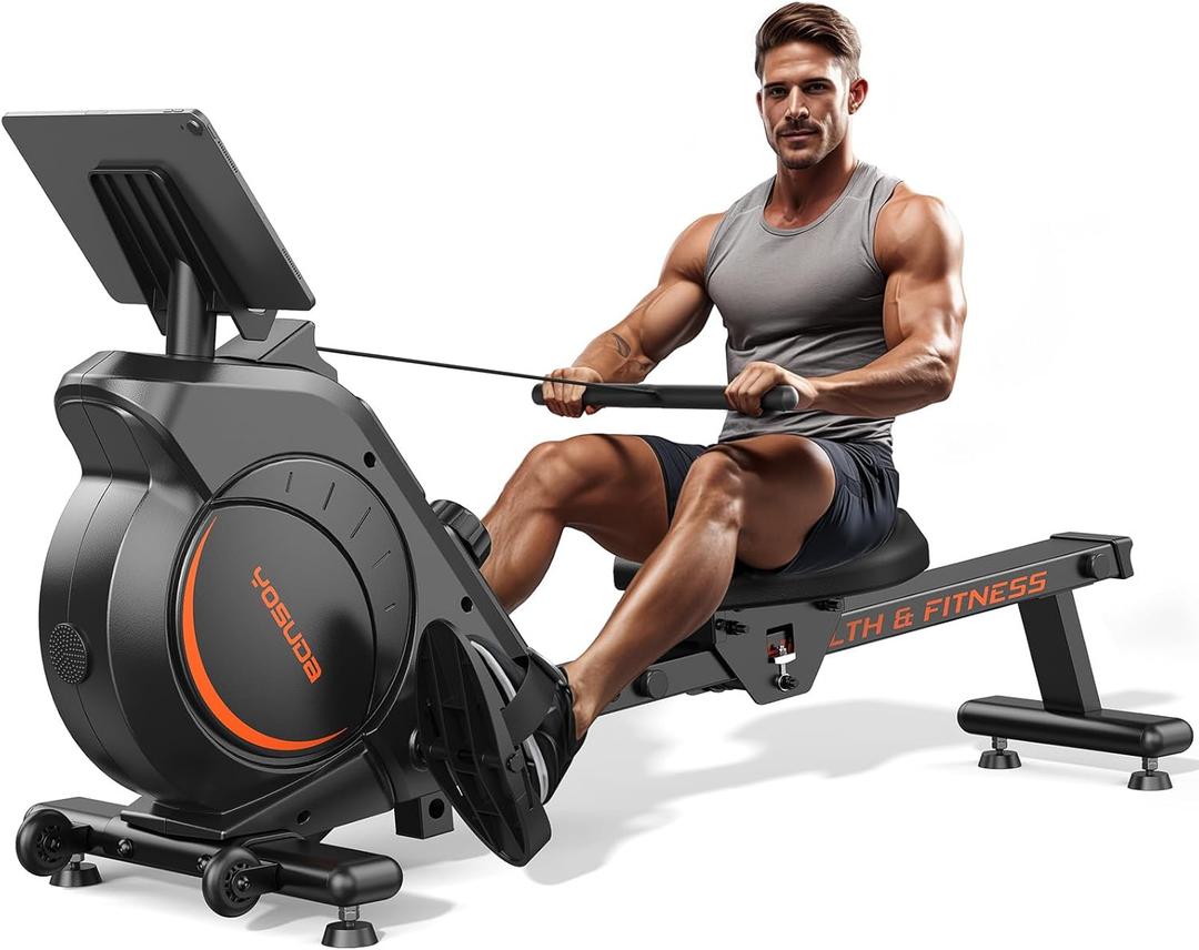 YOSUDA Magnetic Rowing Machine for Home - Rower Machine Use with Bluetooth, App Supported, Rowing Machine for Beginners to Athletes, Comfortable Seat Cushion