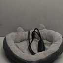 Heated Cat Bed for Small Size Cats, Heated Pet Bed with Timer & Temp Adjustable, Removable Waterproof Pet Heating Pad for Indoor, Gray Cozy Donut Electric Bed Heater Warmer for Kitten Cat (Large)