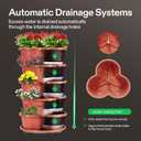 VIVOSUN 5 Tier Vertical Gardening Stackable Planter for Strawberries, Flowers, Herbs, Vegetables, Brown