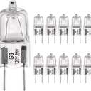 BOGAO G8 Light Bulbs 20Watt 120Volt Halogen Light Bulb G8 Base Bi-Pin Shorter 1-3/8" (1.38") Length 20W T4 JCD Warm White Under Cabinet Puck Lighting Replacements,10Pack