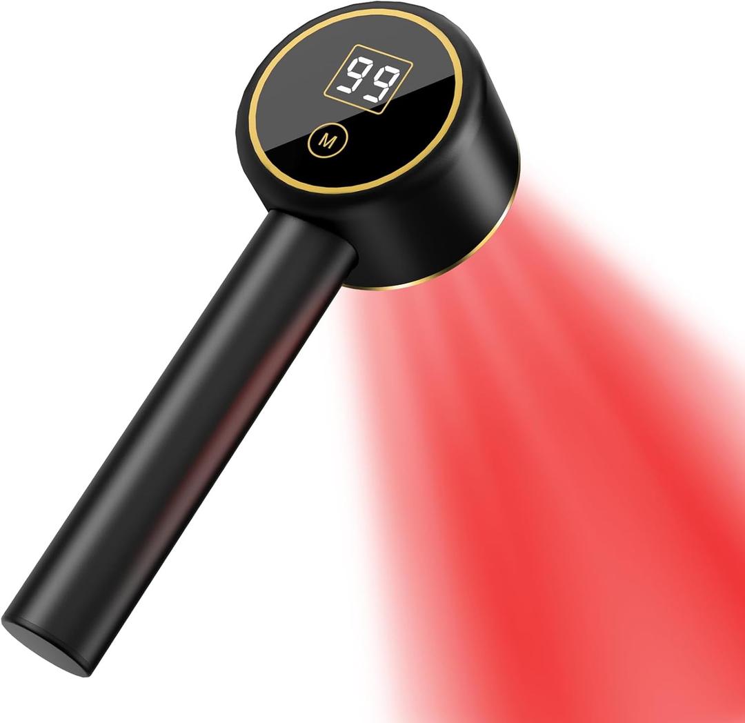 UTK Red Light Therapy for Body Pain Relief, 470:660:850:940nm Wavelengths Red Lights, Handheld Infrared Light Therapy Wand, Infrared Therapy for Joints, Muscle Recovery (Black)