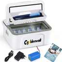 CGOLDENWALL Portable Insulin Cooler Box for Max.12 Pens, 7.5 * 3 * 2.7inches Internal Capacity 32-64 Setting with 5V 13600MAH Battery Mini Medicine Refrigerator for Home &Outdoor Use