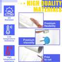 9.8'' x 115' Greenhouse Repair Tape 6.3 mil Thickness Heavy Duty Greenhouse Tape Clear UV Resistant Waterproof for Repairing Plastic Sheeting Polyethylene Film for Seaming Splicing
