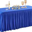 1 Pack Royal Blue Table Clothes for 6 Foot Rectangle Tables, 72 x 30 Inch Royal Blue Table Cloth Rectangle 6ft Wrinkle Resistant Washable Table Cover for Wedding Party Dining Banquet Buffet Table
