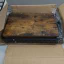 Tv Tray Table Set of 2, 8-Level Adjustable Height Couch Side Table90 Tilt Angle Adjustments C-Shaped End Table, with Phone & Tablet Slot Sofa Computer Desk for Couch, Sofa, Bed, Chair, Living Room (Brown)