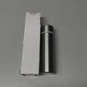 Vesici 1 Pack Mini Water Bottle 4.4 oz Small Insulated Stainless Steel Flask for Purse Leak Proof Pocket Slim Keeps Drink Cold and Hot for Women Kids Lunch Bag Coffee Travel (Silver)