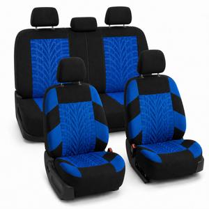 FH Group Travel Master Car Seat Covers, Airbag and Split Rear Car Seat Cover Universal Fit Interior Accessories for Cars Trucks SUV, Automotive Seat Covers, Blue