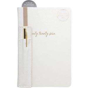 WORLD TRAVELER 2026 Planner - Weekly and Monthly Planner - 6x8 Planning Notebook & Calendar Agenda with Pen, White/Ivory
