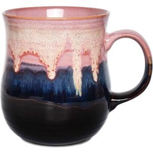 Bosmarlin Large Ceramic Coffee Mug, Big Tea Cup for Office and Home, 21 Oz, Dishwasher and Microwave Safe, 1 PCS (Pink)