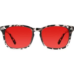 TIJN Sleep Glasses with Blue Green Light Blocking, Red Light Lens for Computer Gaming, Screen Fatigue & UV Protection