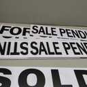 Juexica 12 Pcs Real Estate Rider Signs, Rectangle, White with Black