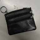 Women's Genuine Leather Coin Purse Mini Pouch Change Wallet with Keychain