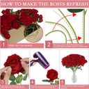 Hananona 50 Pcs Artificial Roses in Bulk, Fake Silk Red Roses Realistic Roses for Wedding Centerpieces Flower Arrangement Home Decor (50, Red)