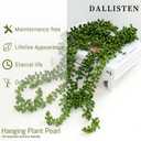 Dallisten 6 Pcs Artificial Succulents Hanging Plants, Fake String of Pearls Greenery Plants, Decoration for Wall, Home, Backdrop, Garden, Indoor and Outdoor