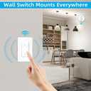 Wireless Dimmer Switch, Remote Light Switch and Receiver kit, Work with Alexa Voice Control, Smart Wall Switch Lighting Fixture for Dimmable LED/CFL INC/HAL Bulb of Ceiling Pendant Lamps, ETL Listed