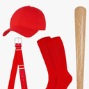 Dxhycc 4 Pieces Baseball Costume Set Include Baseball Cap Baseball Socks and Belt Combo Inflatable Baseball Bat for Halloween Dress up Party.blue