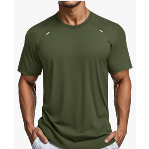 MAGCOMSEN Men's Dry Fit Shirts Mesh Short Sleeve Athletic Lightweight Workout Performance Hiking Shirt Size XL