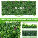 Artificial Grass Wall Roll Panels, 40"x120"(33.33 SQFT) Greenery Backdrop with Mint Plant Leaves, UV-Anti Fake Greenery Plant Boxwood Panels for Outdoor Patio Garden Green Wall Decor