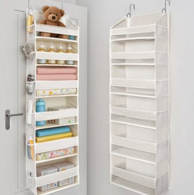 Koosom Over-the-Door-Organizer 6-Tier 6-Pocket Hanging Organizer, Beige, 1 Count 