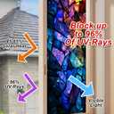 BlissYard Stained Glass Window Film 17.7x39.3 inch Static Cling Window Sticker Anti-UV Sun Blocke Home Decoration Room Office Glass Partitions Home Window Privacy Film Sticker