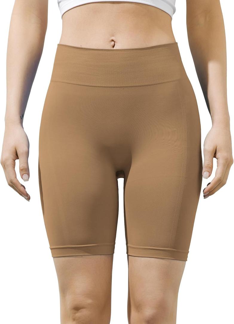 SIXIM Seamless Biker Shorts for Women, High Waisted Workout Compression Yoga Shorts Gym Running Active Fitness Shorts (L)