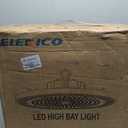 ELEKICO Super Bright 21000lm 5000k 150w 10 Pack UFO Led High Bay Shop Lights with 5'Cable 3-Pin Plug Hook Safe Rope for Garage Factory Warehouse Workshop Barn