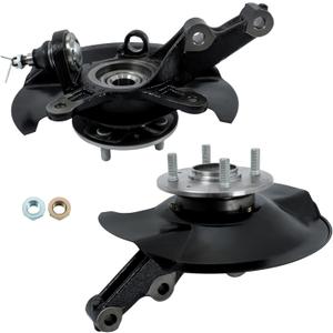 Pair of Front Wheel Hub Bearing Steering Knuckle Assembly 698-494 698-495 Replacement for Honda Civic 2003-2005 1.7L