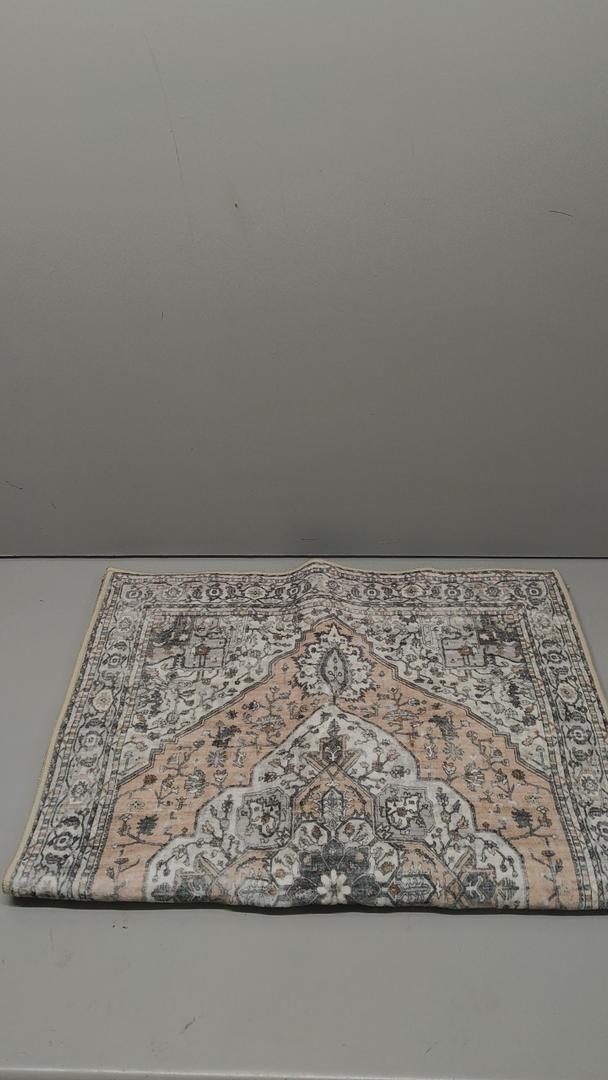 BESTSWEETIE 2x3 Area Rugs for Living Room Washable Non Slip Carpet Low Pile Soft Vintage Print Pattern Rug for Bedroom Dining Room Kitchen Entryway Indoor-Khaki/Beige/Purple/Black/Brick