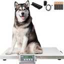 SIKE Professional Veterinary Floor Scale 660 lb（300kg x 0.1kg） 36" x 22" Platform, Stainless Steel, Heavy Duty, Powered by 4 x AAA Batteries or AC Adapter, Digital Pet Scale