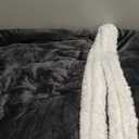 Electric Heated Blanket 72"x84" Full Size - Flannel & Sherpa Fabric Dual-Sided, 6 Heat Settings & 1-10 Hours Auto Off, Soft & Cozy Warming Throw for Home, Office, or Bed, Machine Washable, Iron Gray