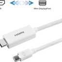 Philips Mini DisplayPort to HDMI Cable, 6 Foot Cable, Works with Laptops, Tablets, HDTV, Projectors, Full HD 1080p, 4K Ultra HD @ 30Hz, Mac and PC Compatible, Compact Design, SWV2442N/27