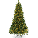 7ft Artificial Christmas Tree 700 Warm LED Lights Xmas Decoration