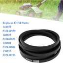 532144959 144959 Deck Belt 1/2" x 95" for Craftsman 42 inch Deck Belt LT1000 LT2000 YT3000 DYT4000, Husqvarna, AYP, Poulan Lawn Tractor & Riding Mower, Replaces 130801 160855 138255 Drive Belt