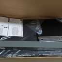 Vaunn Medical Pneumatic Adjustable Overbed Bedside Table with Wheels (Hospital and Home Use) (Black)