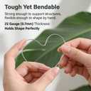 3 Pcs Floral Wire 22 Gauge, 38 Yards Silver Iron Flower Wire for Crafts, Thin Crochet Wires for Wreaths, Bouquet Packaging Decoration, Handicraft Making