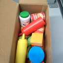 JOYIN 30Pcs Play Food Grocery Cans, Play Kitchen Accessories, Includes Drink, Juice, Jar, Seasoning, Water Bottle, Sauce, Yogurt, Ice Cream, Snack Box, Kids Gifts & Indoor Toys