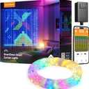 400 RGBIC LEDs Smart Curtain Lights with DIY GIF, 6.6x6.6ft Color Changing Holiday Wall Lights with APP, IP65 Waterproof Christmas String Fairy Lights for Indoor Outdoor Bedroom Window